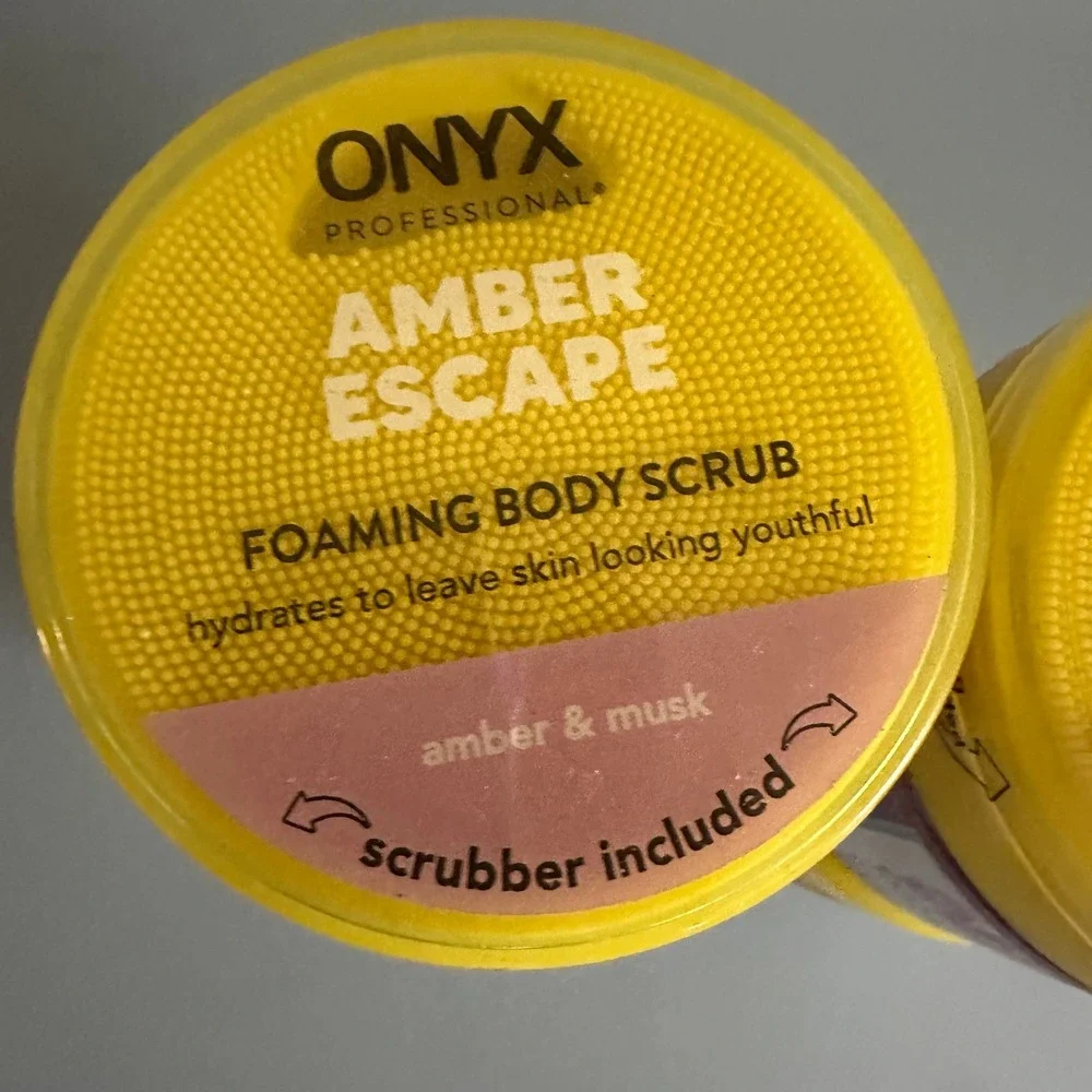 4pk Onyx Professional Amber Escape Foaming Body Scrub 16oz Shea Butter Cica